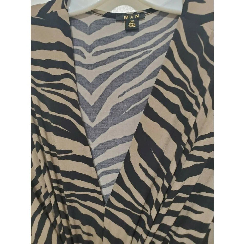 IMAN Global Chic Black Tan Animal Print Sleeveless - Picture 6 of 8